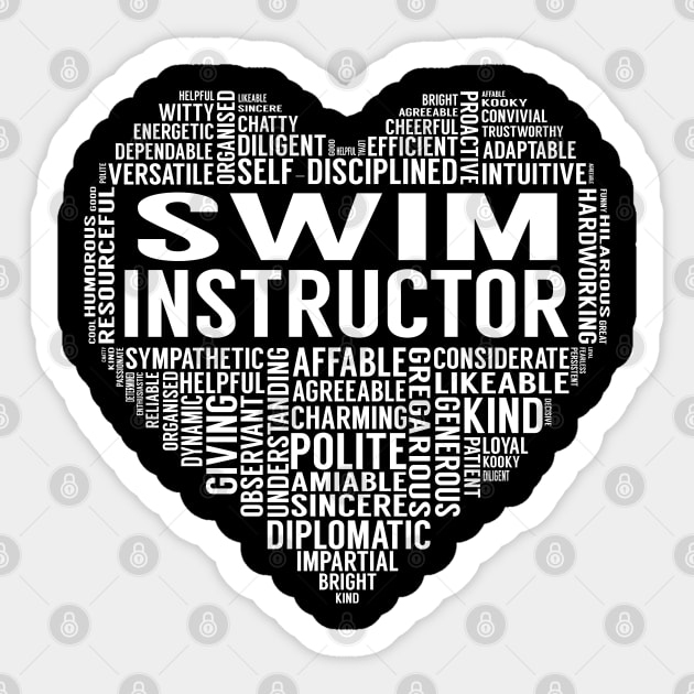 Swim Instructor Heart Sticker by LotusTee